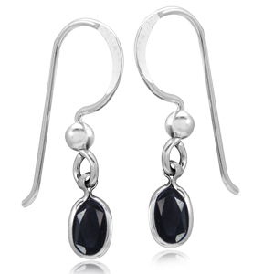 Øreringe med Safir 24mm pr par (2645)