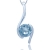 Vedh�ng med Bl� Topas - 17mm - u/k�de