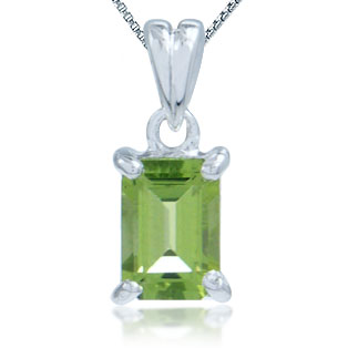 Vedhæng med Peridot 15mm ukæde (1521)