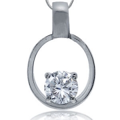 Vedh�ng med Klar Topas - 20mm - u/k�de