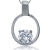 Vedh�ng med Klar Topas - 20mm - u/k�de