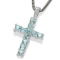 Kors med Bl� Topas - 20mm -  u/k�de