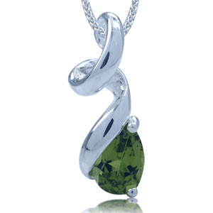 Vedhæng med Peridot 19mm ukæde (1439)