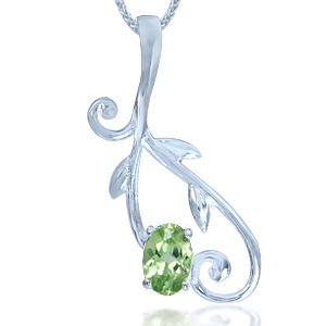 Vedhæng med Peridot 26mm ukæde (1585)
