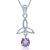 Smykkes�t med Triquetra - Treenighedssymbolet og Ametyst u/k�de 
