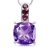Vedh�ng med Ametyst og Rhodolit - 19mm - u/k�de