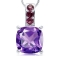 Vedh�ng med Ametyst og Rhodolit - 19mm - u/k�de