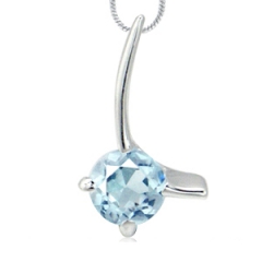 Vedh�ng med Bl� Topas - 14mm - m/k�de