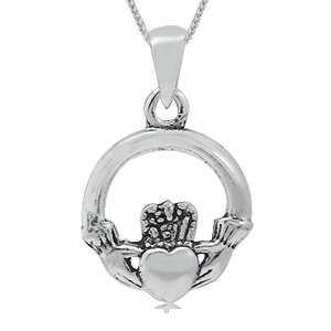 Claddagh vedhæng 19mm ukæde (2848)