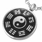 Vedh&aelig;ng med Yin Yang i st&aring;l - 27mm - u/k&aelig;de