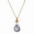 Vedh�ng med Hvid Kvarts - 25mm - m/ k�de