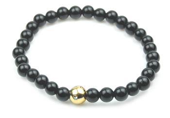 Lykkearmbånd Spirit med Onyx La Chance by MOS (608)