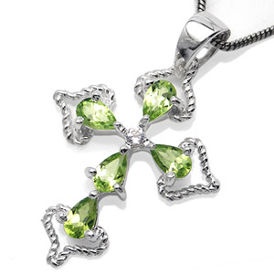 Kors med Peridot 33mm uk�de (412)